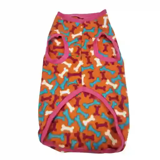 Ropa Para Perros Para El Frio Capas Polar Macotas Talla 10 (huesitos Naranjo)