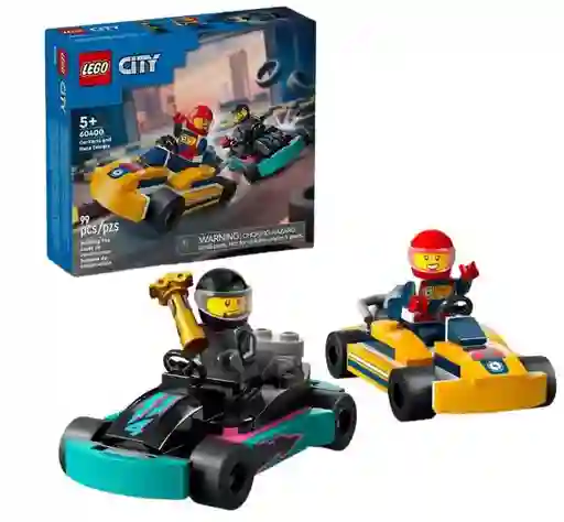 Lego City Go-karts Y Pilotos De Carreras 99 Piezas 60400