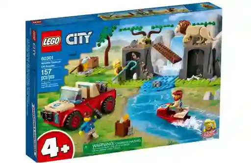 Lego City Rescate De La Fauna Salvaje:auto Todoterreno 157 Piezas 60301