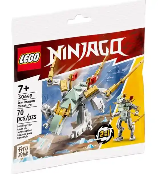 Lego Ninjago Criatura Dragón De Hielo 70 Piezas 30649