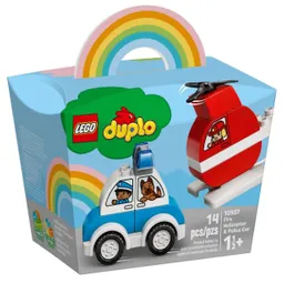 Lego Duplo Fire Helicopter Police Car 14 Piezas 10957