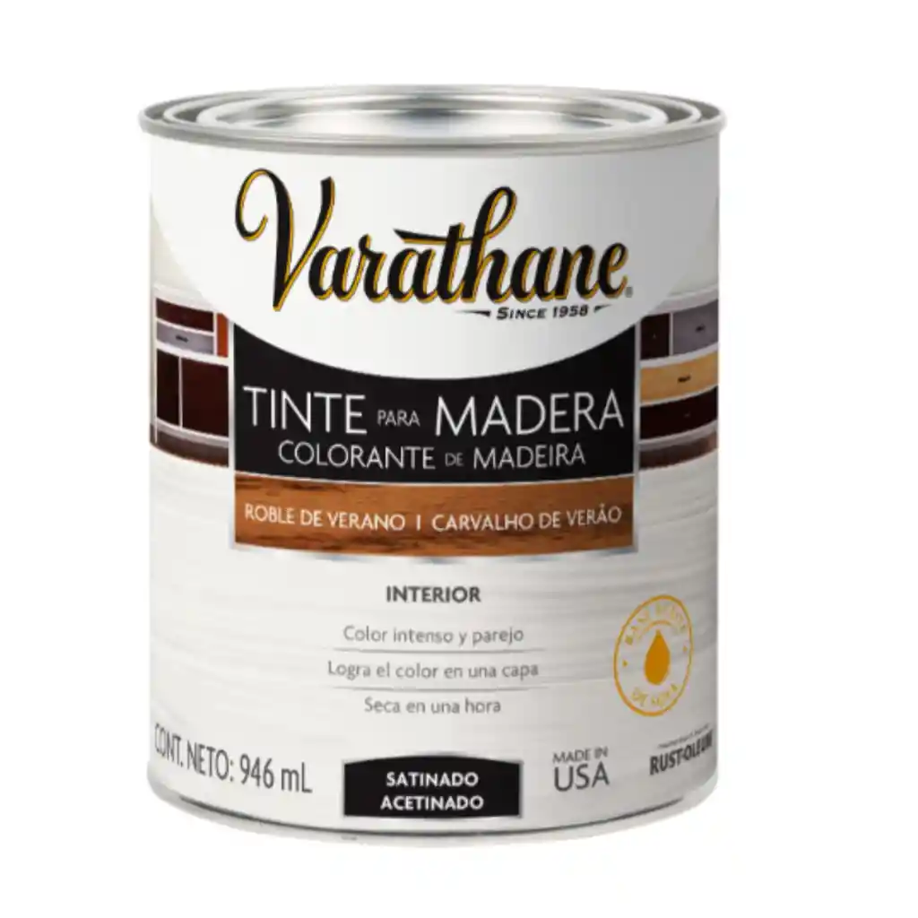 Tinte Para Madera Satinado Roble De Verano