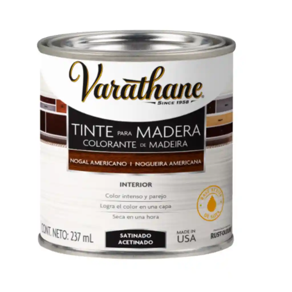 Tinte Para Madera Satinado Nogal Americano