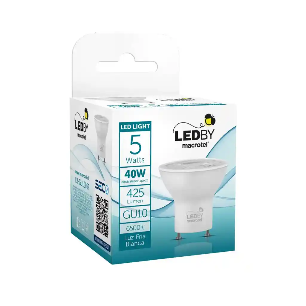 Ampolleta Led Gu10 Luz Fria 6500k 5w