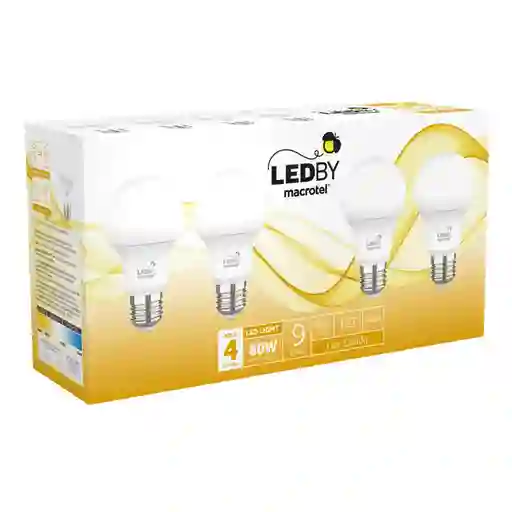 Ampolletas Led E27 Luz Calida 3000k 9w Kit