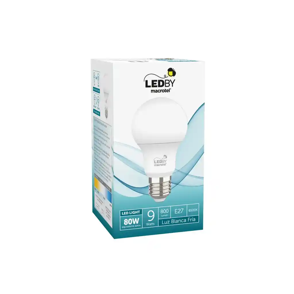 Ampolleta Led E27 Luz Fria 6500k 9w