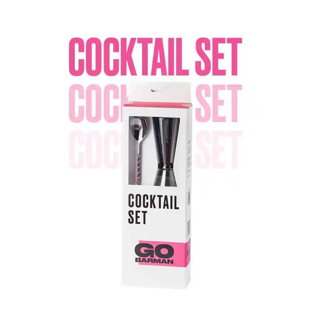 Cocktail Set - Cucharilla + Medidor Japonés Negro