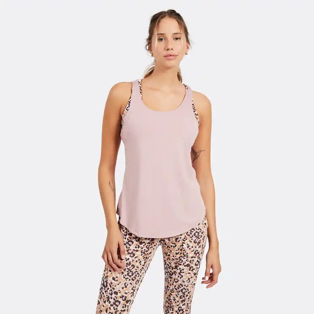 Polera Deportiva Mujer Sin Mangas L Rosado