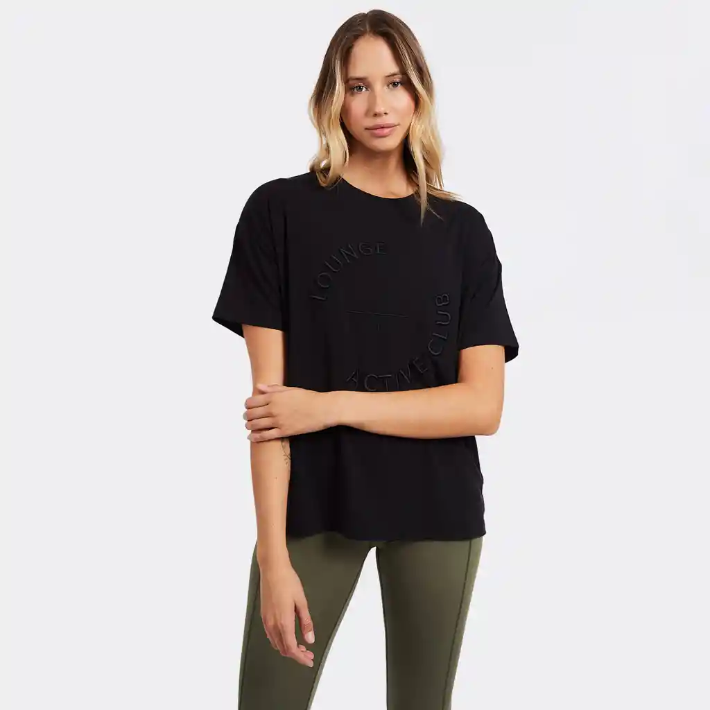 Polera Deportiva Mujer Manga Corta S Negro