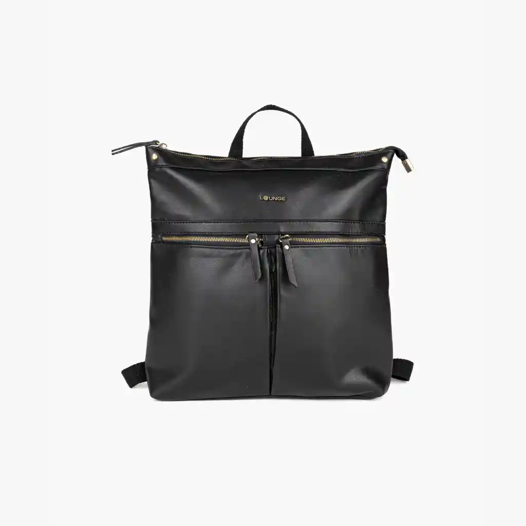 Mochila Mujer Doble Bolsillo Negro