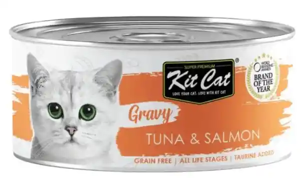 Kit Cat - Gravy - Alimento Para Gatos Atun Y Salmon Lata 70g.