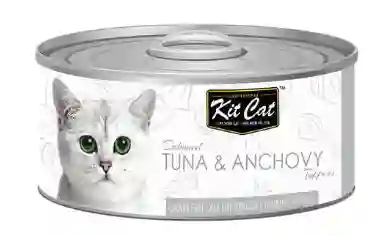Kit Cat - Deboned Toppers - Alimento Para Gatos Atun Y Anchoas Lata 80g