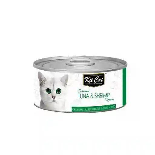 Kit Cat - Deboned Toppers - Alimento Para Gatos Atun Y Camaron Lata 80g