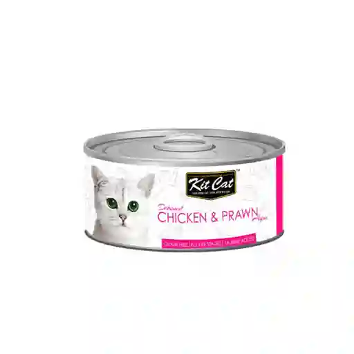 Kit Cat - Deboned Toppers - Alimento Para Gatos Pollo Y Gambas Lata 80g