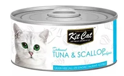 Kit Cat - Deboned Toppers - Alimento Para Gatos Atun Y Scallop Lata 80g