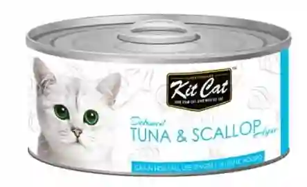 Kit Cat - Deboned Toppers - Alimento Para Gatos Atun Y Scallop Lata 80g
