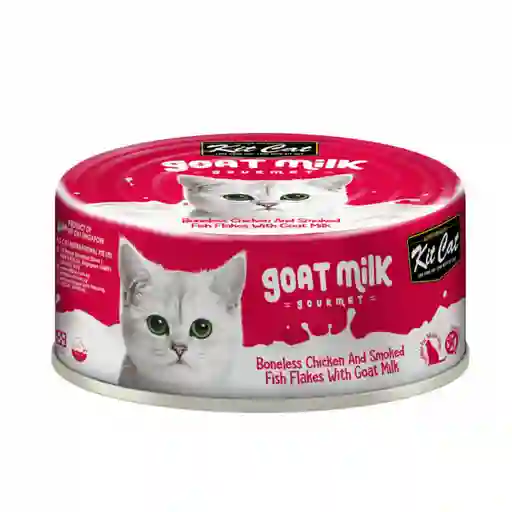 Kit Cat - Goat Milk Gourmet - Carne De Pollo Y Pescado Ahumado Con Leche De Cabra 70g (gato)