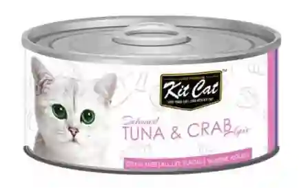 Kit Cat - Deboned Toppers - Alimento Para Gatos Atun Y Cangrejo Lata 80g