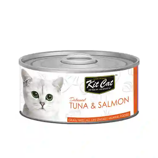 Kit Cat - Deboned Toppers - Alimento Para Gatos Atun Y Salmom Lata 80g