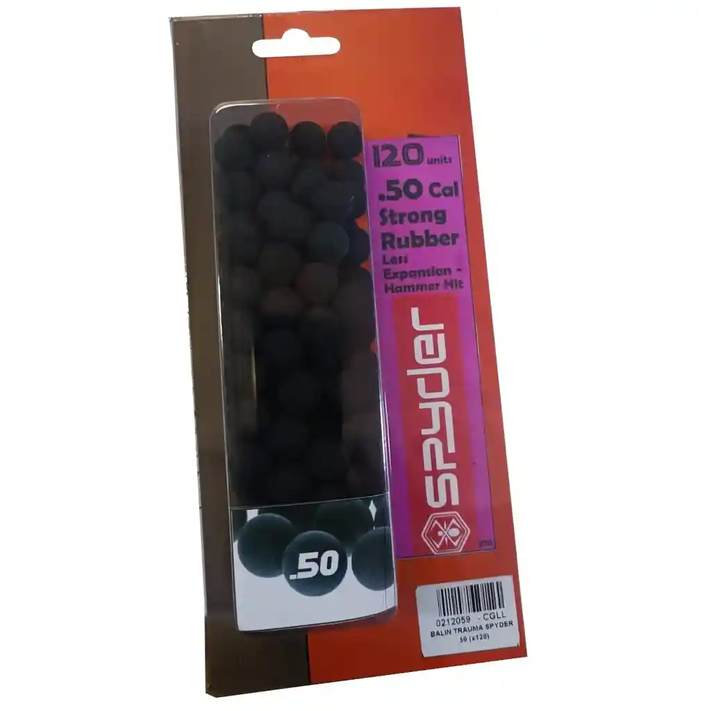 Balin Traumatico Spyder Cal.50 (x120) Goma Negro 1,3gr