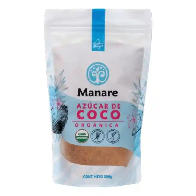 Azúcar De Coco Orgánica 300g Manare