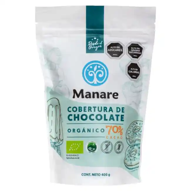 Manare - Cobertura 70% Cacao Orgánico 400g