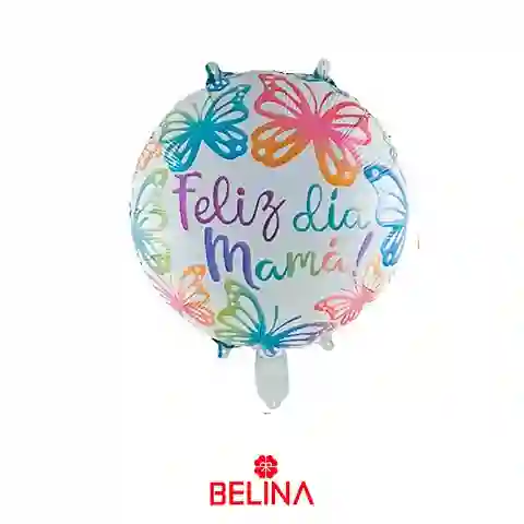 Globo Metalico Feliz Dia Mama Mariposas