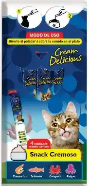 Reeld's - Cream Delicious Snack Gatos ( Camaron, Salmon, Cangrejo Y Pulpo ) 4 Und 56g.