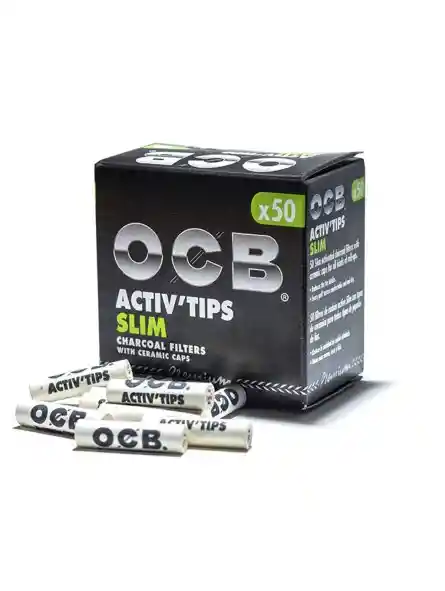 Boquillas Ocb Filtro Carbon Activado Activtips Slim 50u