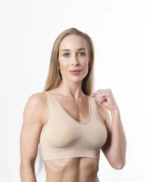 Peto Sostén Con Soft Removible Tirante Ancho, Anatómico Xl Beige