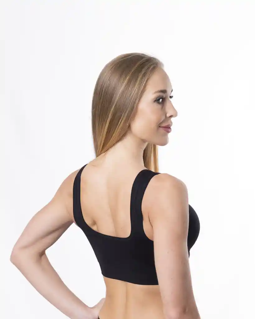 Peto Sostén Con Soft Removible Tirante Ancho, Anatómico M Negro