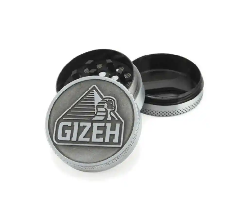 Moledor Gizeh Metálico Silver 3 Partes 40mm