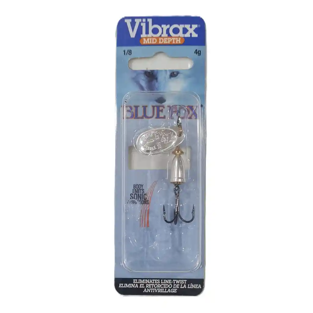 Spinner Cucharita 4gr 5cm #1 Rapala Blue Fox Vibrax Bf1s Silver