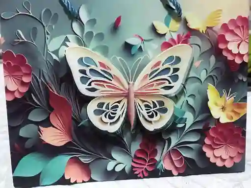 Bolsa De Regalo Mariposas Pequeña (10 X 24 X 18 Cm)