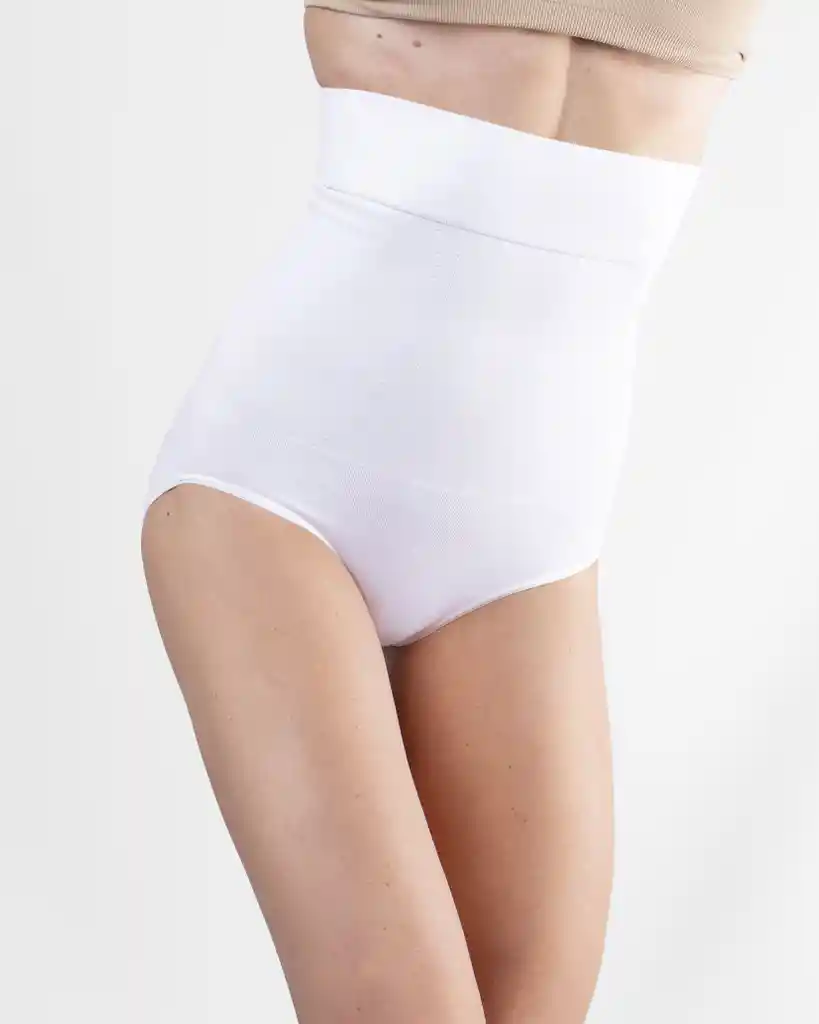 Calzón Faja Silicona Incorporada Push Up M Blanco