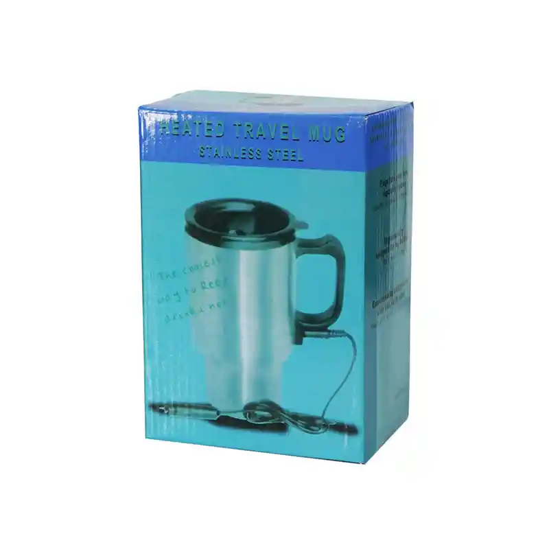 Vaso 480ml Térmico Para Auto Acero Tazon Mug 12v Eléctrico