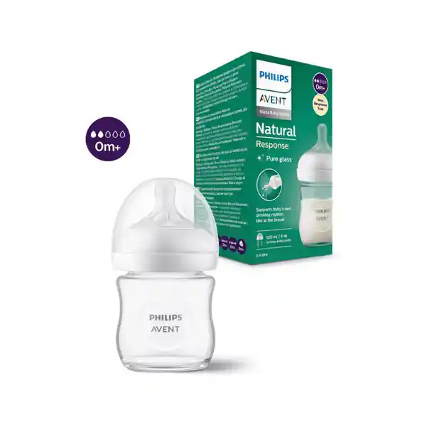 Mamadera Natural Response 120ml Vidrio Avent