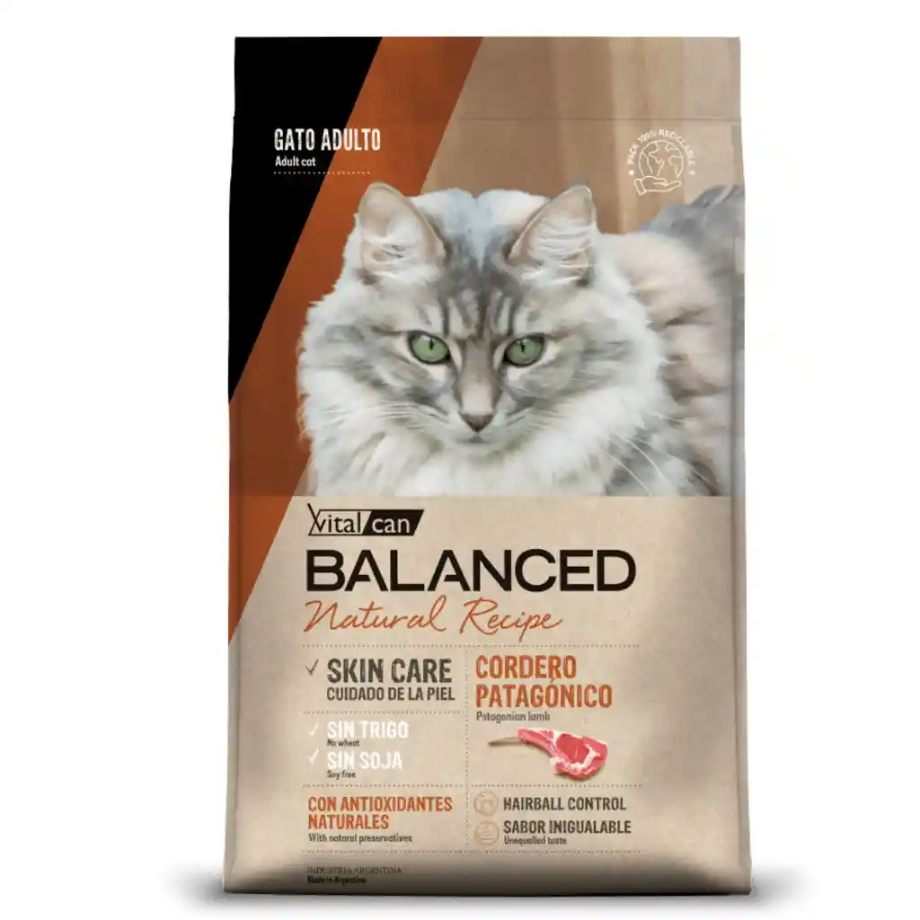 Alimento Balanced Recipe Natural Cordero Patagonico 7,5 Kg