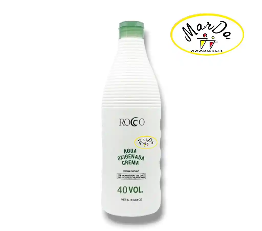 Agua Oxigenada Rocco De 40 Volumen 1 Litro Oxidante En Crema