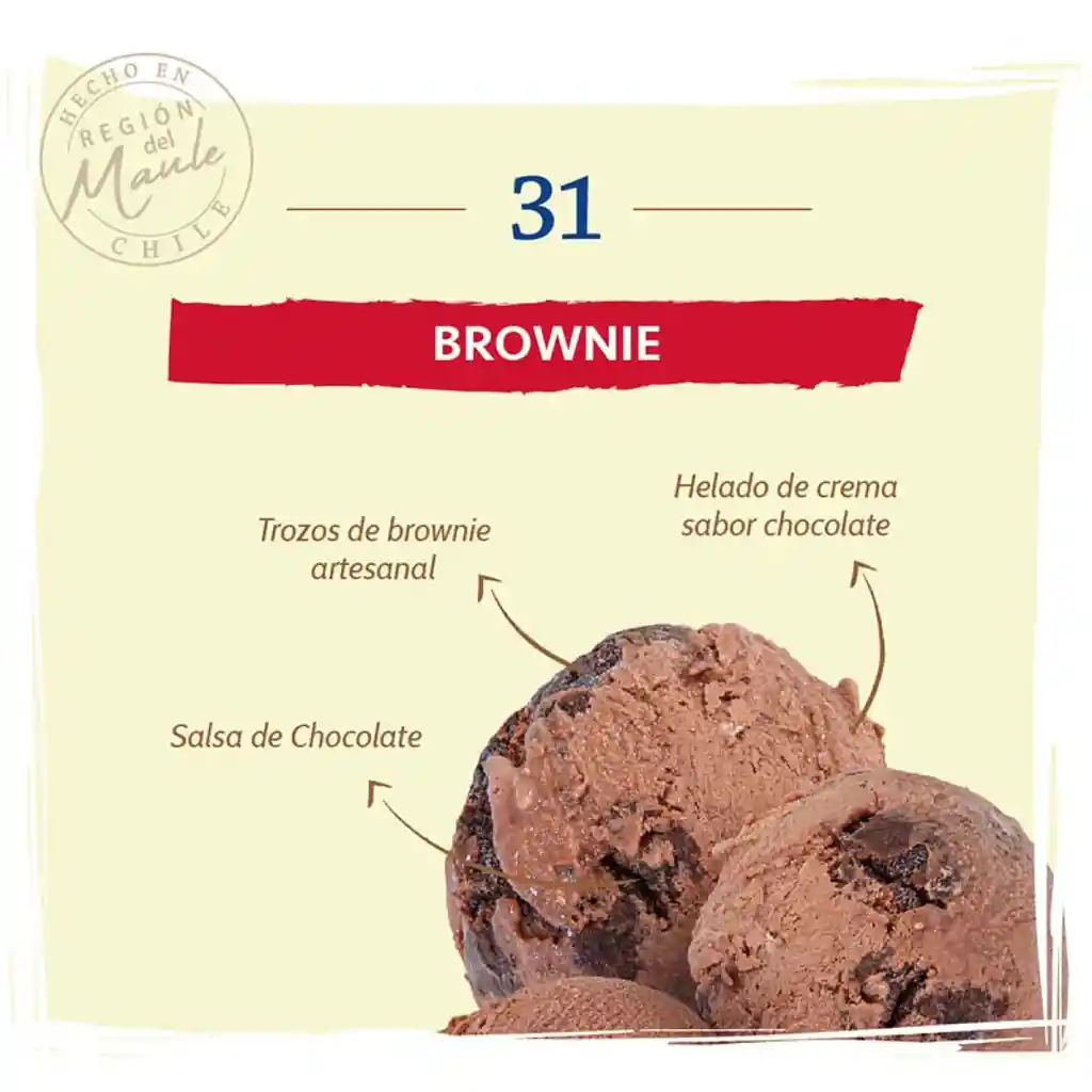 Brownie - 1/4 De Kilo De Helado