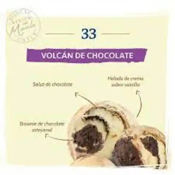 Volcan De Chocolate - 1 Litro De Helado