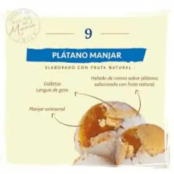 Platano Manjar - 1/2 De Kilo De Helado