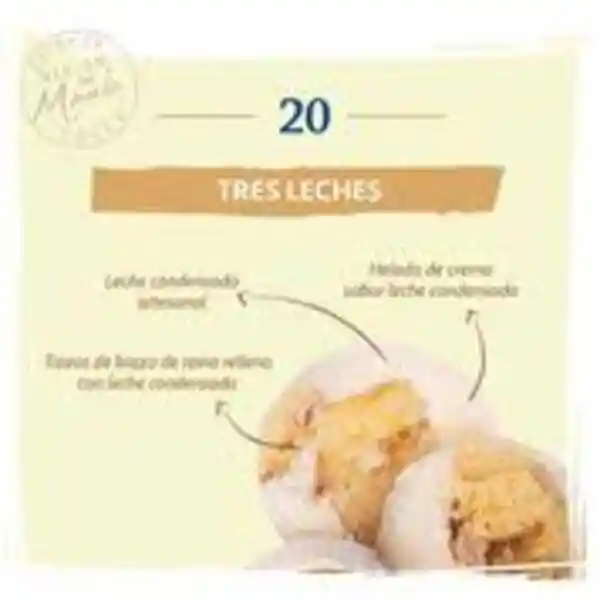 Tres Leches - 1/4 De Kilo De Helado