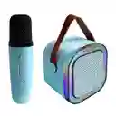 Mini Parlante Bluetooth Portátil Con 1 Micrófono De Karaoke