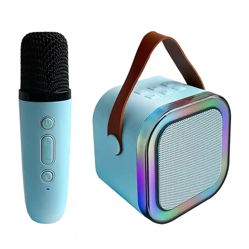 Mini Parlante Bluetooth Portátil Con 1 Micrófono De Karaoke