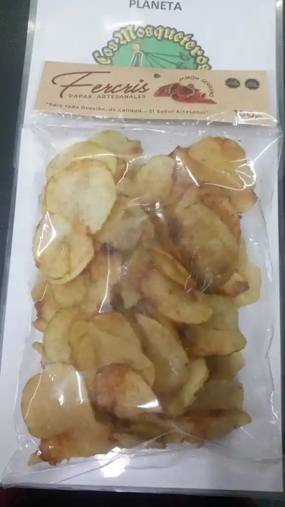 Papas Fritas Artesanales Sin Gluten Jamón Serrano 160g