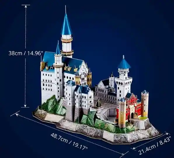 Cubicfun 3d Puzzle Neuschwanstein Castle Led 128 Piezas