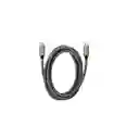 Cable 1.5 Mtrs Reforzado Tipo C 3.2 A Tipo C 3.2 -10gps-100w-4k, Gris / Negro