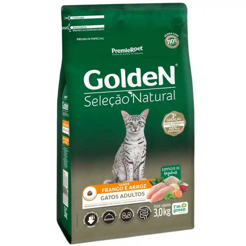 Golden Premier Gato Pollo Arroz 3 Kg