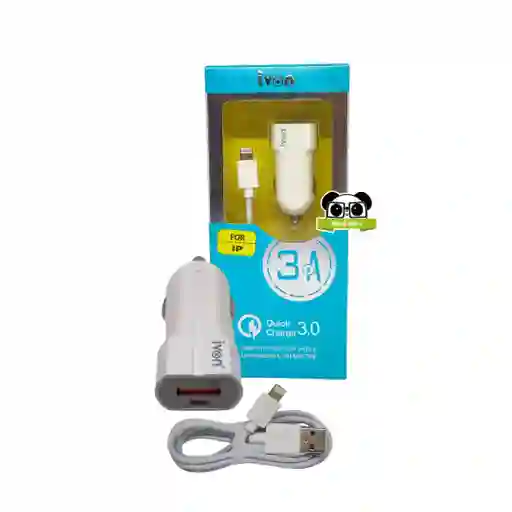 Kit De Carga De Auto Iphone Ivon Cc13 Blanco